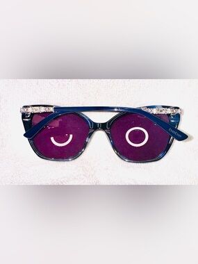 Bebe Blue Tortoise sunglasses / Crystal embellished temples. NWOT, never worn.